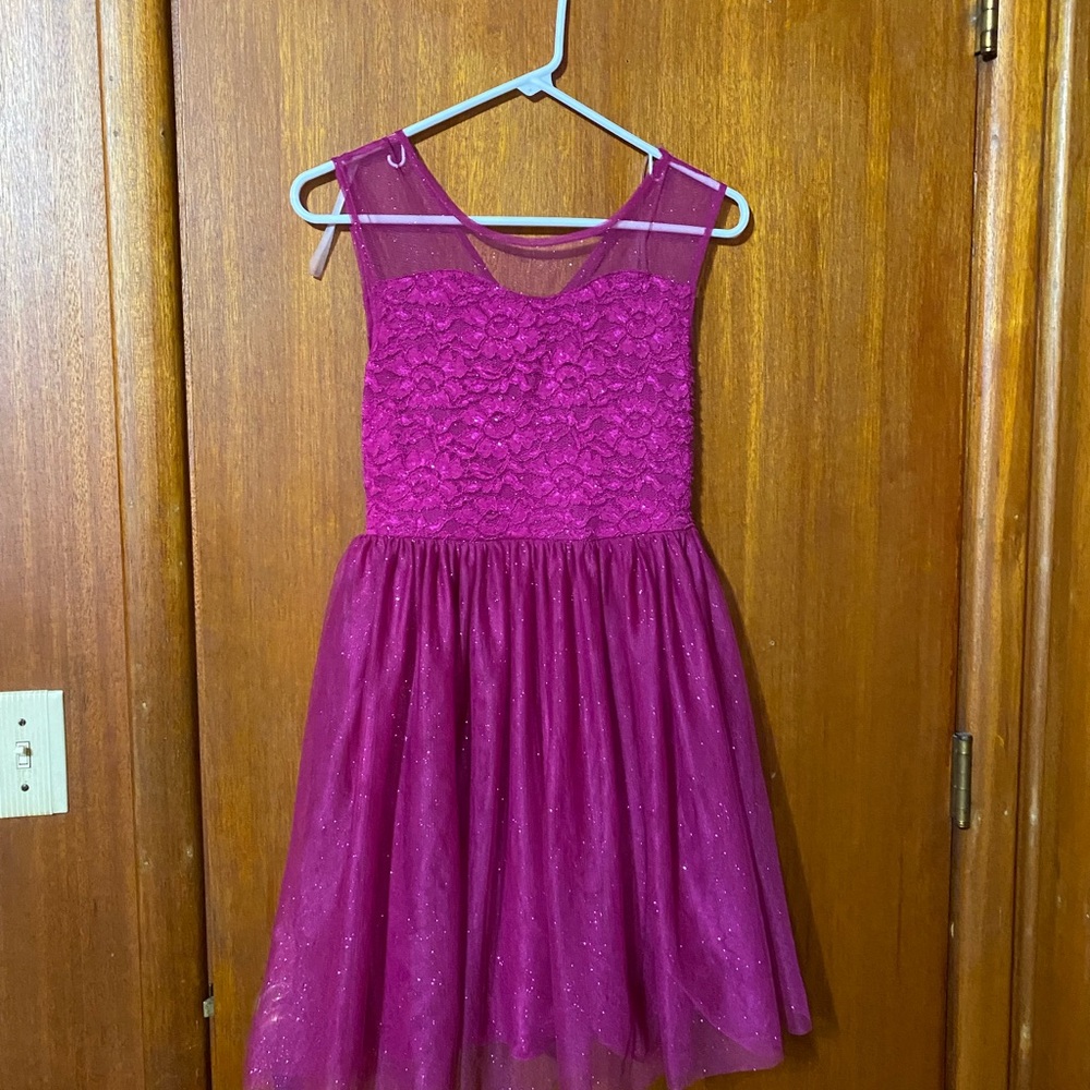 Girls sparkly glitter dress